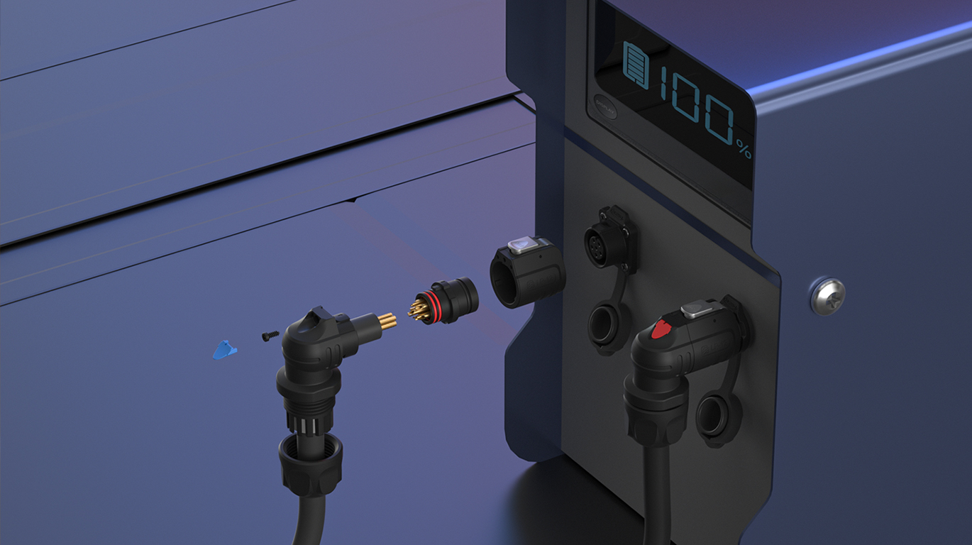 Quick-plug LP12 6-pin 90&deg; Connector-CNLINKO