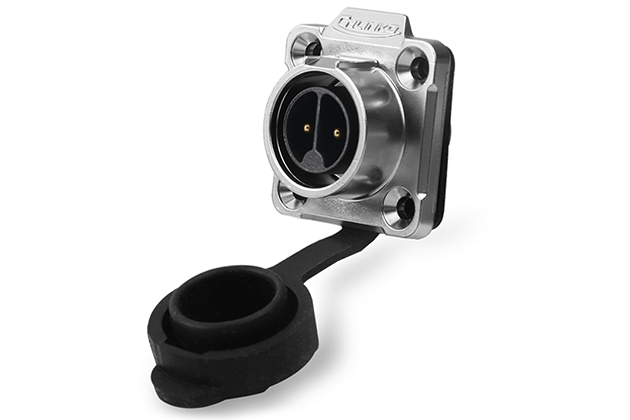 2芯四孔公插座金属