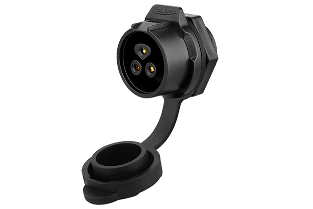 3芯塑料单孔母插座