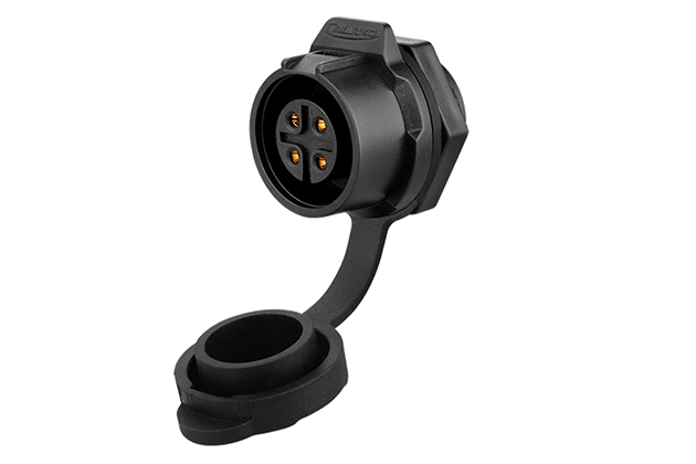 4芯塑料单孔母插座