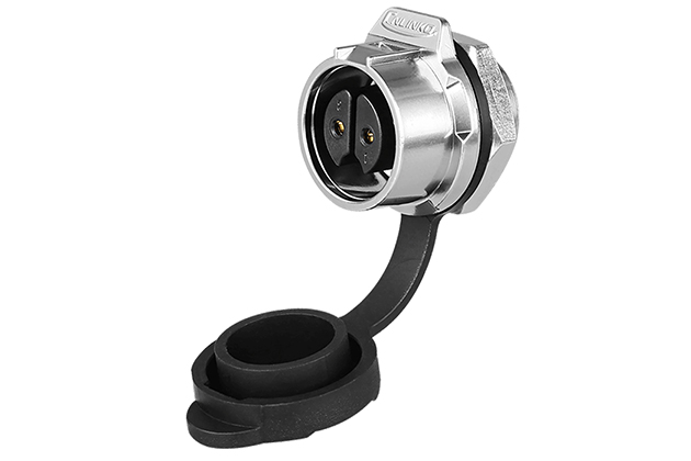 2芯单孔母插座金属