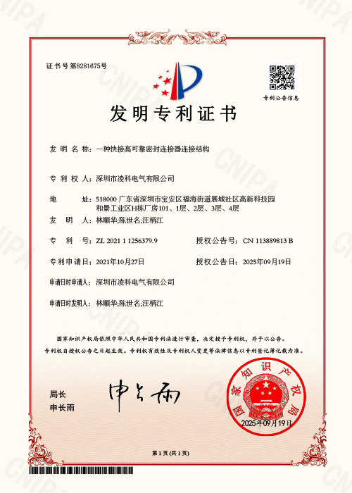 凌科电气-2021112563799发明证书